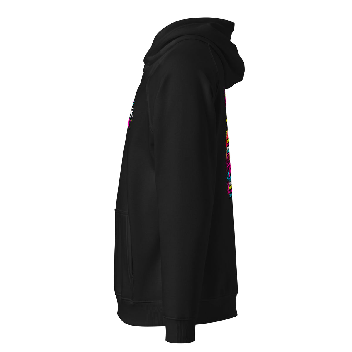 Black BNVR Brotherhood Hoodie, left side view