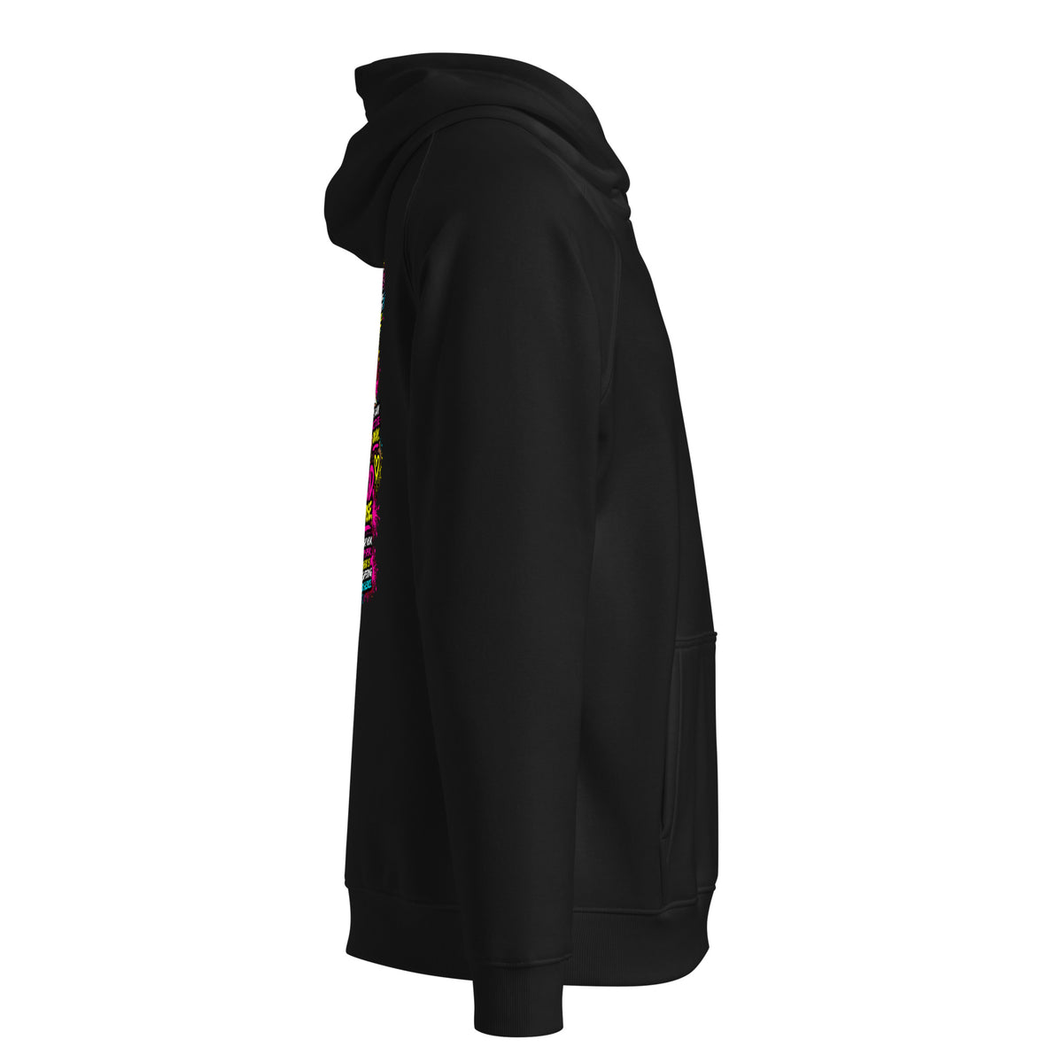 Black BNVR Brotherhood Hoodie, right side view